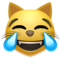 Cat Face With Tears of Joy emoji on Apple